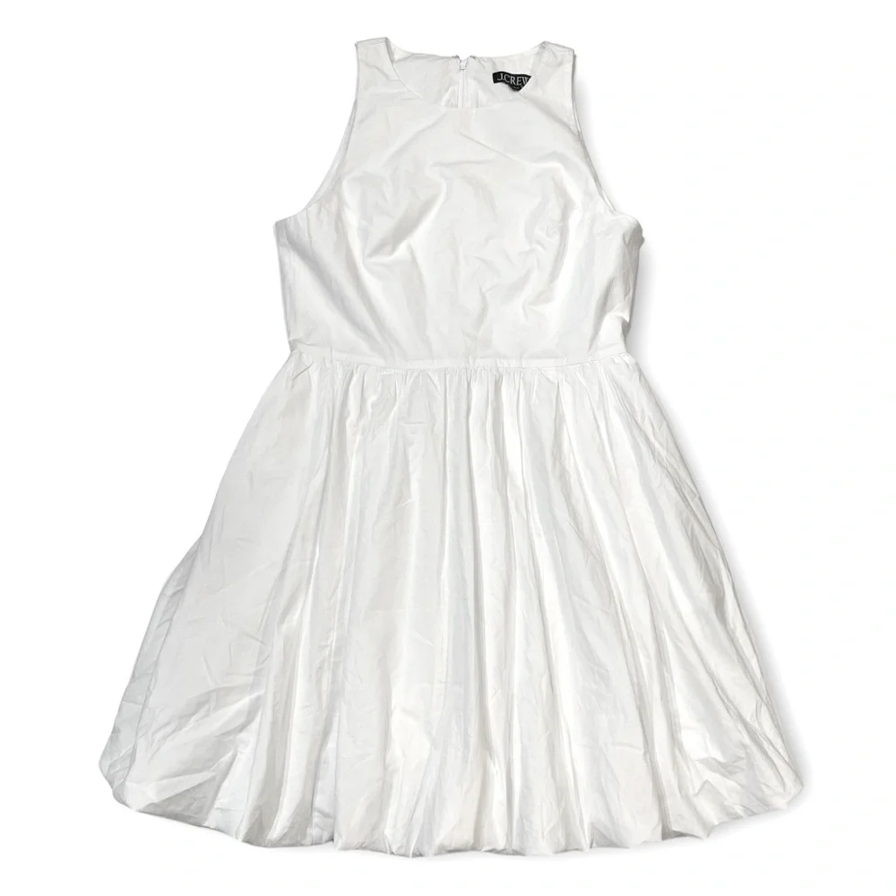 J. Crew Bubble-Skirt A-Line Mini Poplin Dress